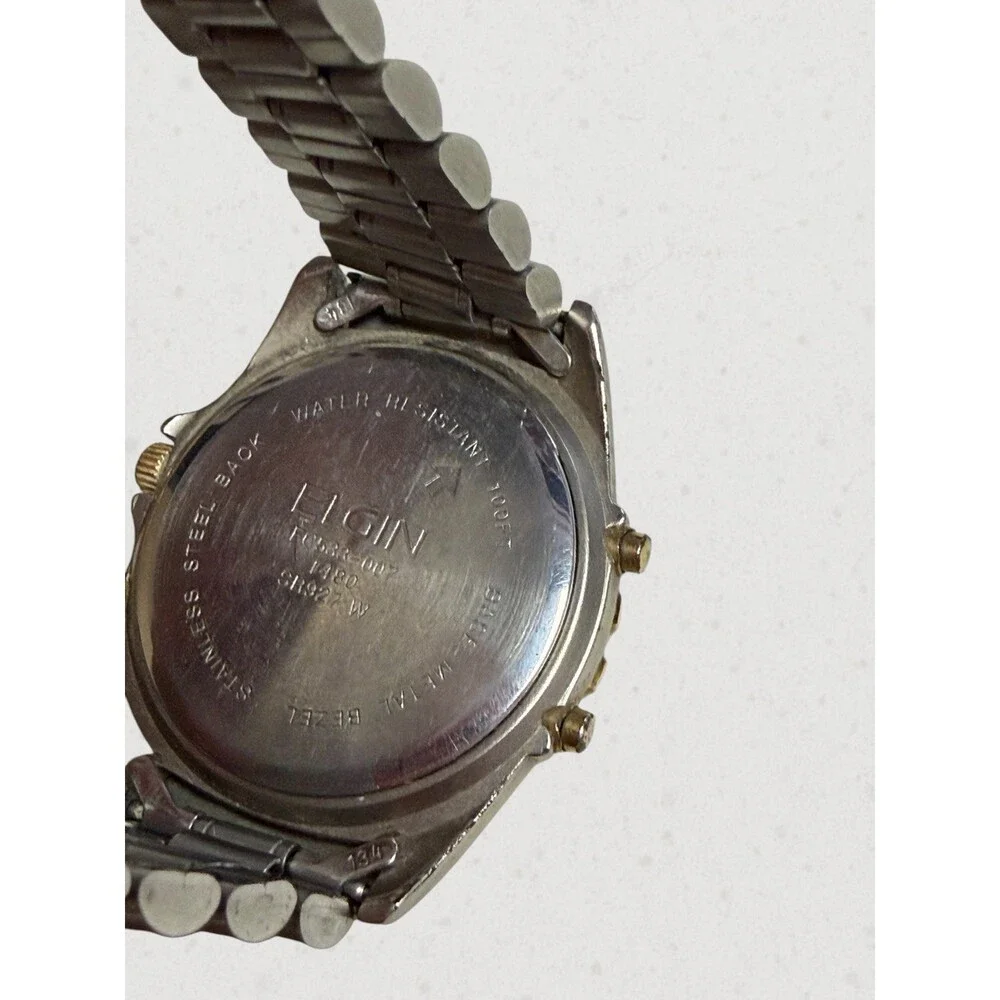 Vintage Elgin Gold Two Toned Wristwatch Half Working